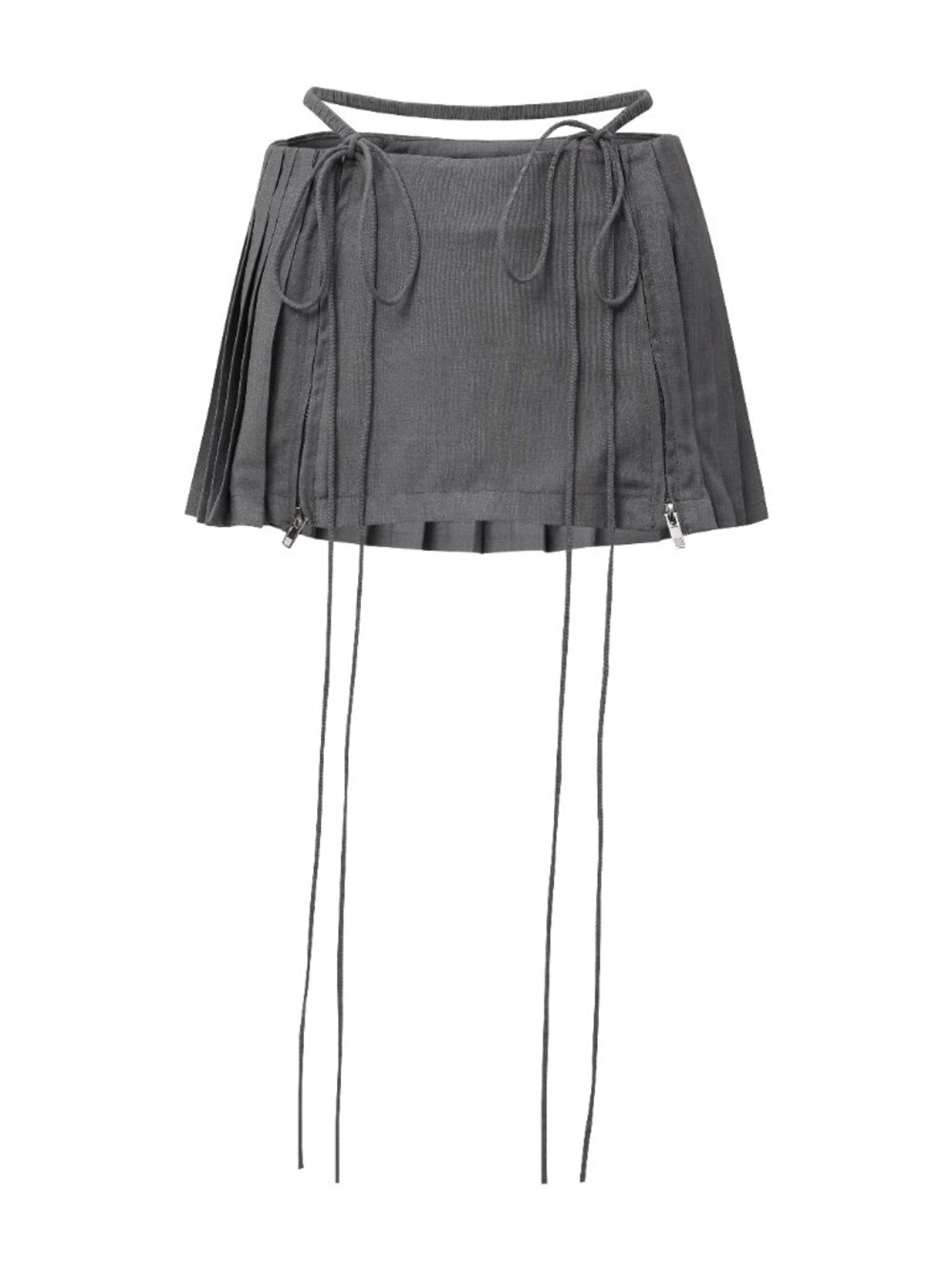 (NWT) No Dress Gray Low-Waist Pleated Mini-Skirt, Size S